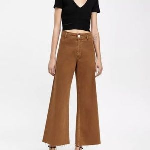 Zara marine straight pants in rust